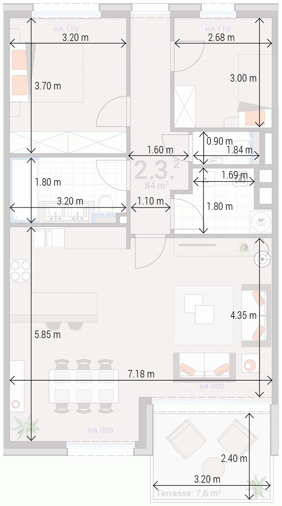 Appartement 2.3.
